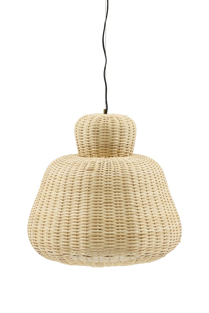 Riviera Maison Lampa wisząca z rattanu 55 x 48 cm beżowy 594240.