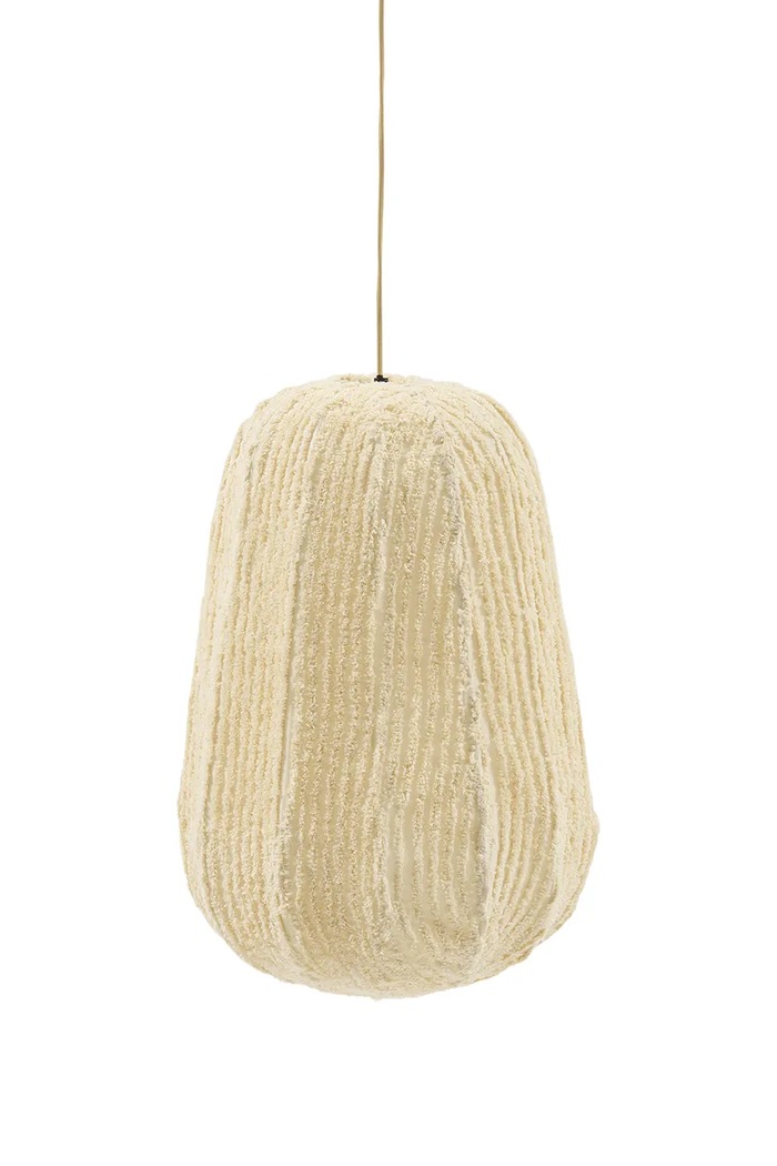 Riviera Maison Lampa wisząca z materiału tekstylnego 40 x 50 cm beżowy 594230