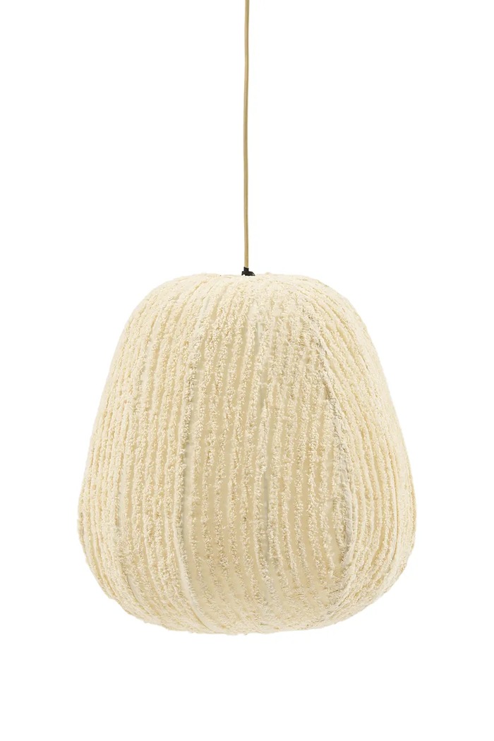 Riviera Maison Lampa wisząca z materiału tekstylnego 40 x 40 cm beżowy 594220