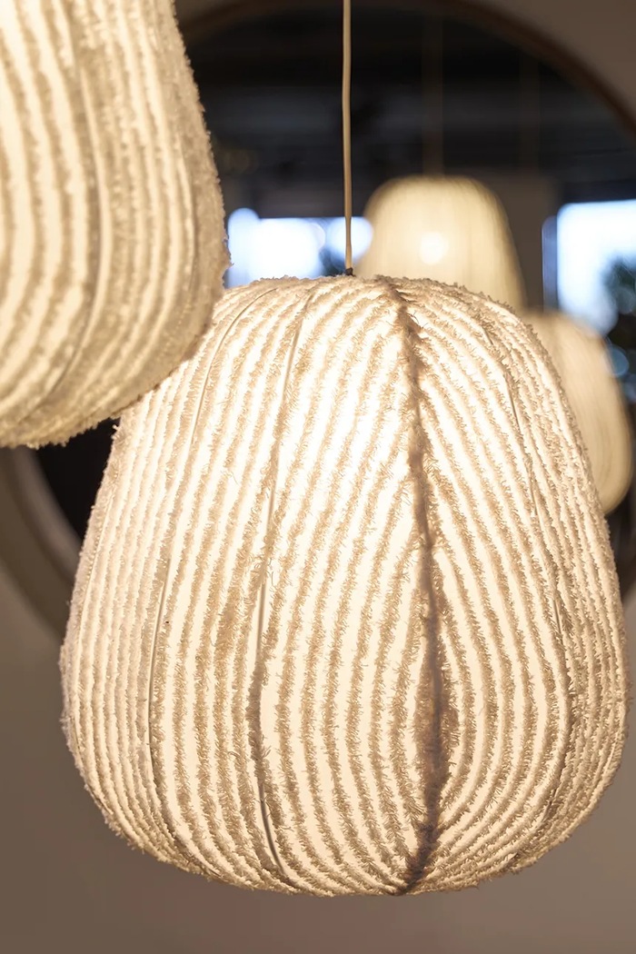 Riviera Maison Lampa wisząca z materiału tekstylnego 40 x 40 cm 594220 beżowy AA00