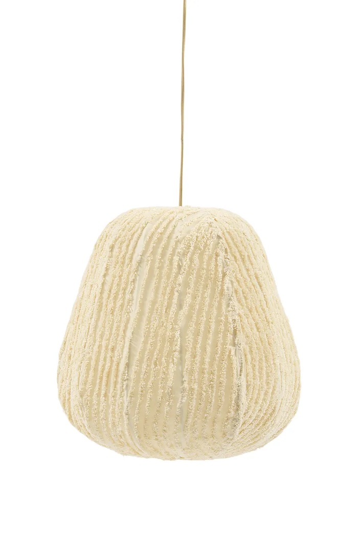 Riviera Maison Lampa wisząca z materiału tekstylnego 37 x 37 cm beżowy 594210