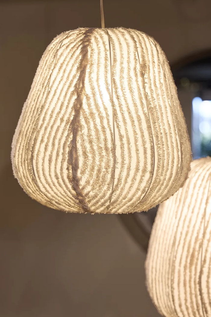 Riviera Maison Lampa wisząca z materiału tekstylnego 37 x 37 cm 594210 beżowy AA00
