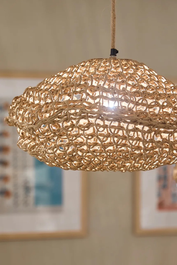 Riviera Maison lampa wisząca z trawy morskiej 50 x 25 cm 593480 beżowy AA00