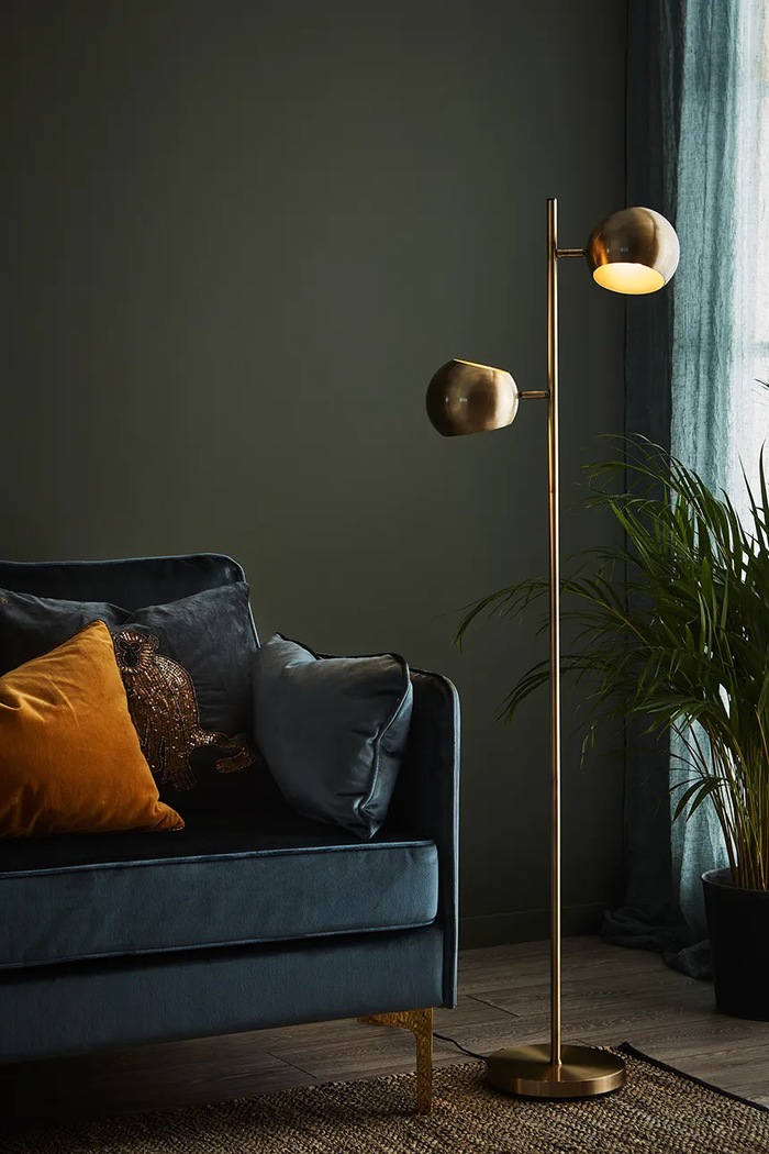 Markslöjd lampa podłogowa z metalu 145 x 23 x 40 cm 107742 żółty AA00