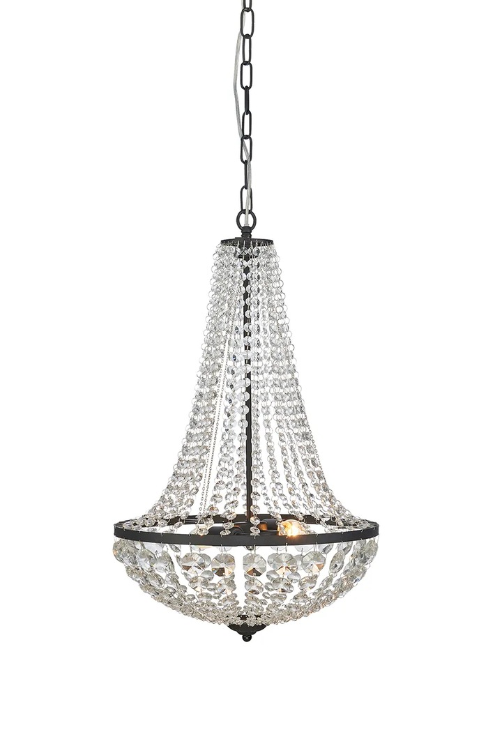 Markslöjd lampa wisząca ze szkła kryształowego 50 x 40 x 40 cm czarny 107027.