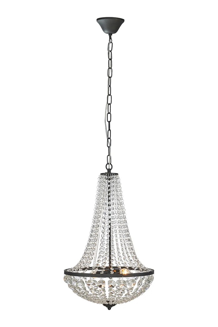 Markslöjd lampa wisząca ze szkła kryształowego 50 x 40 x 40 cm 107027. czarny AA00