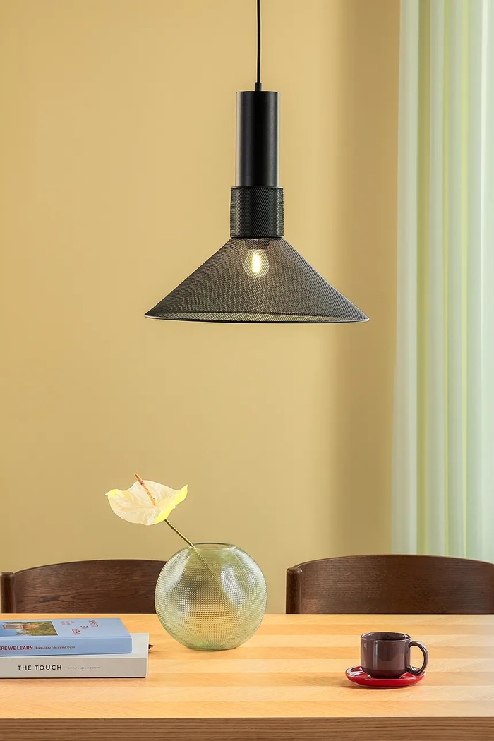 Hübsch lampa wisząca z rattanu 40 x 42 cm czarny 991603