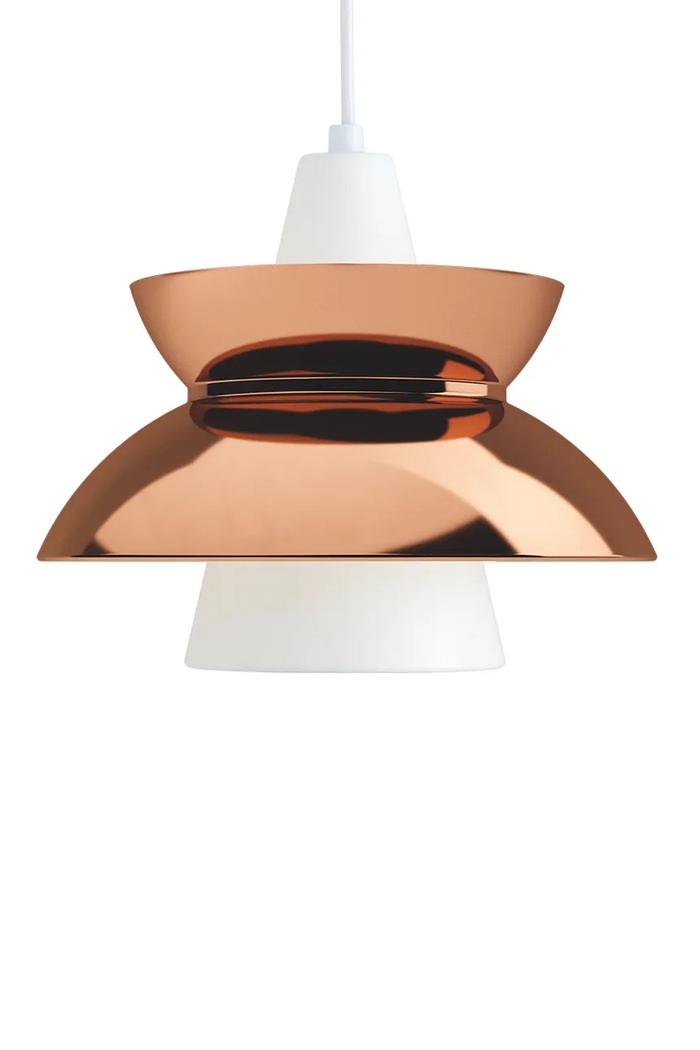 Louis Poulsen lampa wisząca mosiężna Doo-Wop pomarańczowy 5741093504