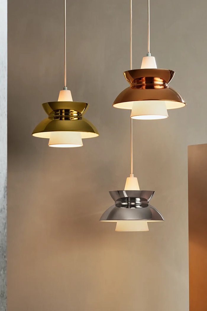 Louis Poulsen lampa wisząca mosiężna Doo-Wop 5741093504 pomarańczowy