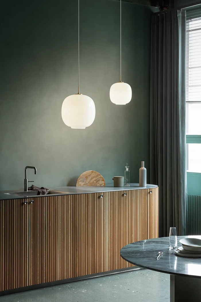 Louis Poulsen lampa wisząca ze szkła VL 45 biały 5741105803