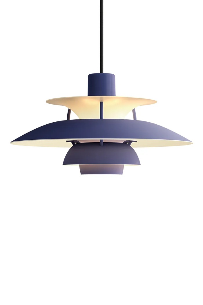 Louis Poulsen lampa wisząca z metalu PH 5 Mini granatowy 5741115026