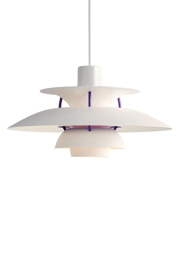 Louis Poulsen lampa wisząca z metalu PH 5 Mini biały 5741095146