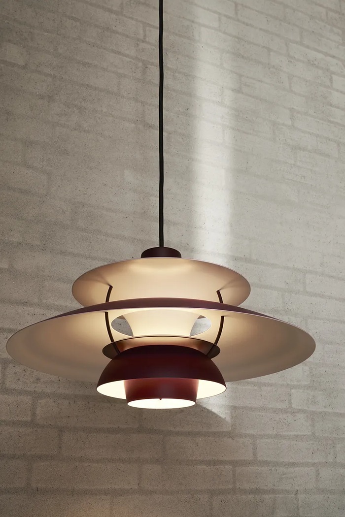 Louis Poulsen lampa wisząca z metalu PH 5 5741115055 bordowy AA00