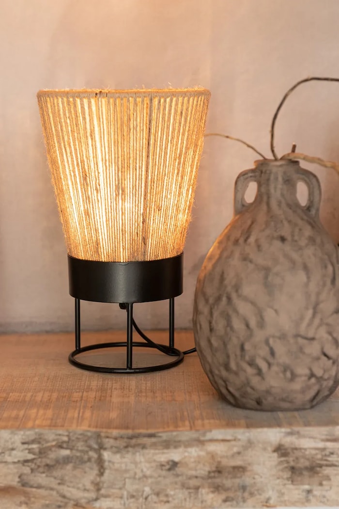J-Line lampa stołowa z rattanu 18 x 28 cm multicolor 30957..