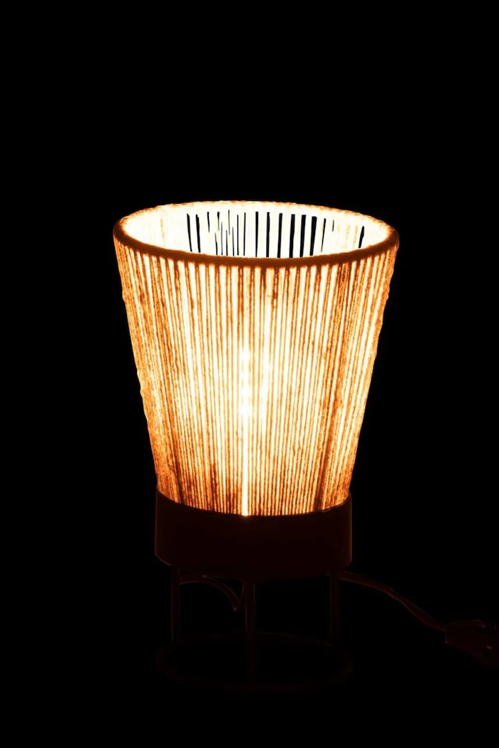Salon i sypialnia J-Line lampa stołowa z rattanu 18 x 28 cm 30957.. multicolor