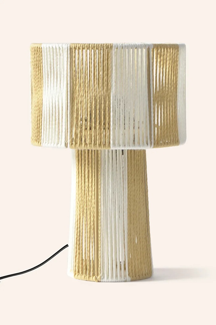 Calma House lampa stołowa bawełniana 23 x 15 cm multicolor FARL2315BEI