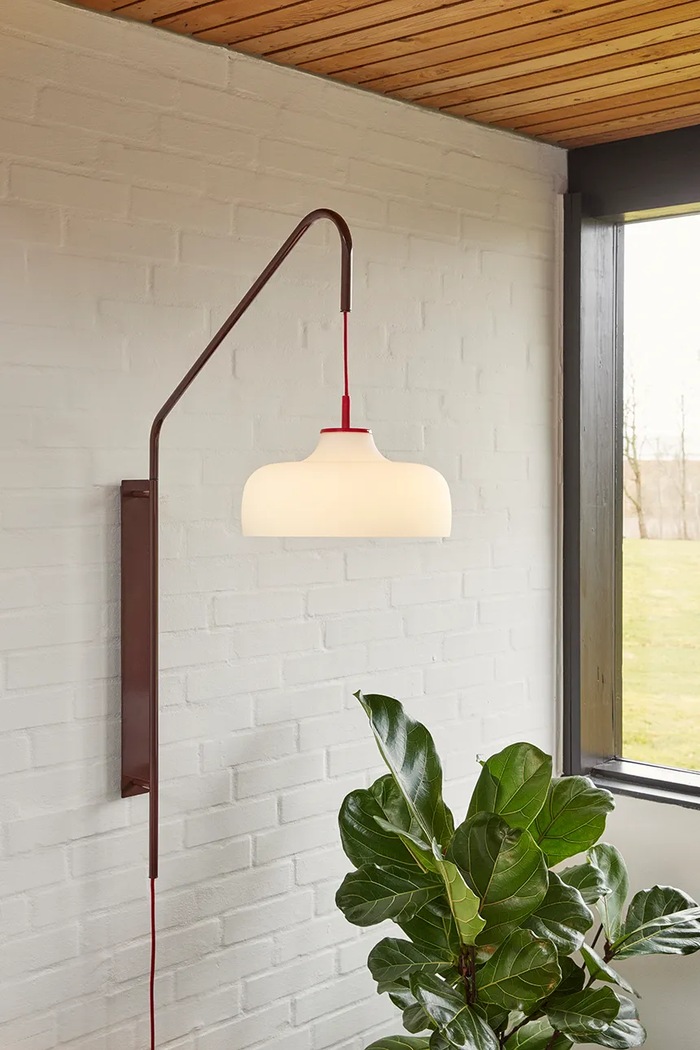 Hübsch kinkiet ścienny z żelaza 71 x 30 x 111 cm 961617 bordowy AA00
