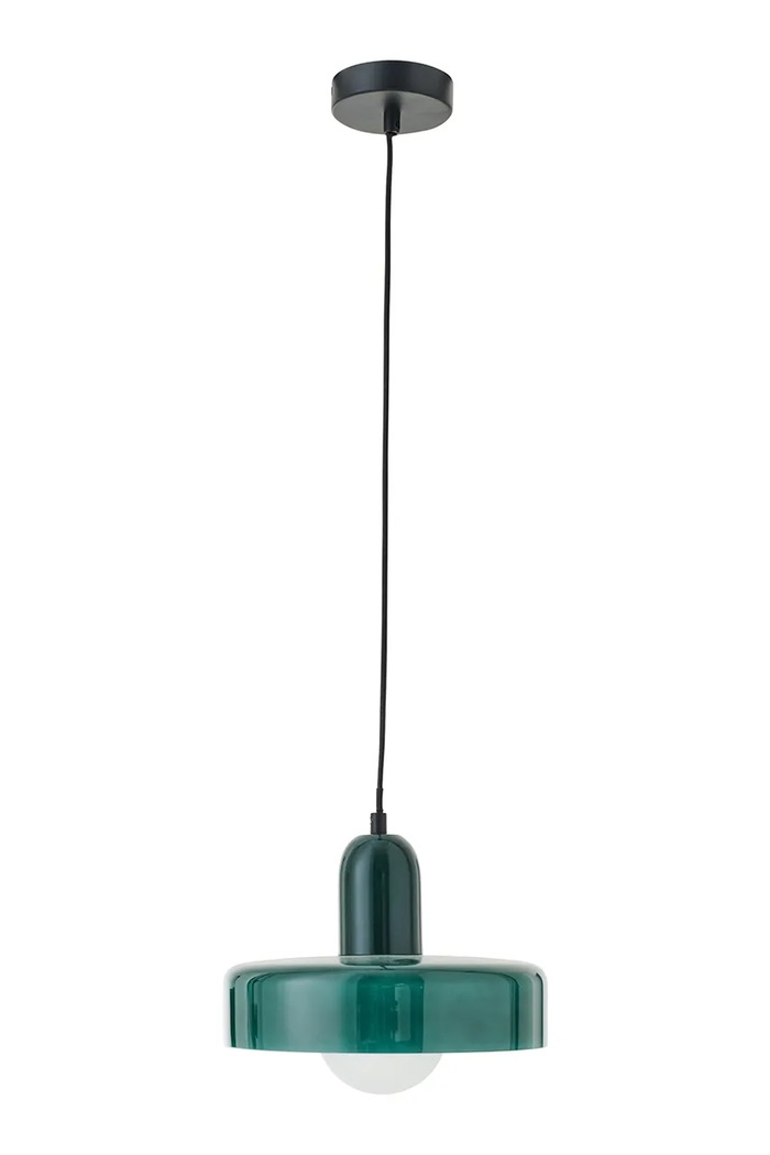 J-Line lampa závesná z farebného skla 25 x 25 x 23 cm zelená 64090