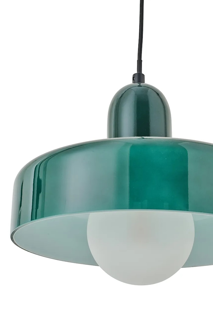 J-Line lampa závesná z farebného skla 25 x 25 x 23 cm zelená 64090