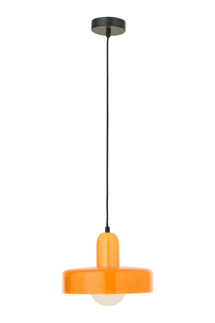 J-Line lampa závesná z farebného skla 25 x 25 x 23 cm oranžová 64088