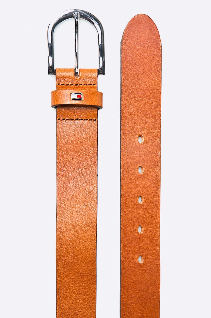 Tommy Hilfiger pásek dámský kožený WW0WW11590 červená AA00