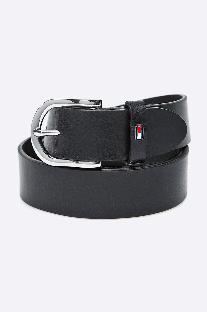 Tommy Hilfiger pásek dámský kožený černá WW0WW11590