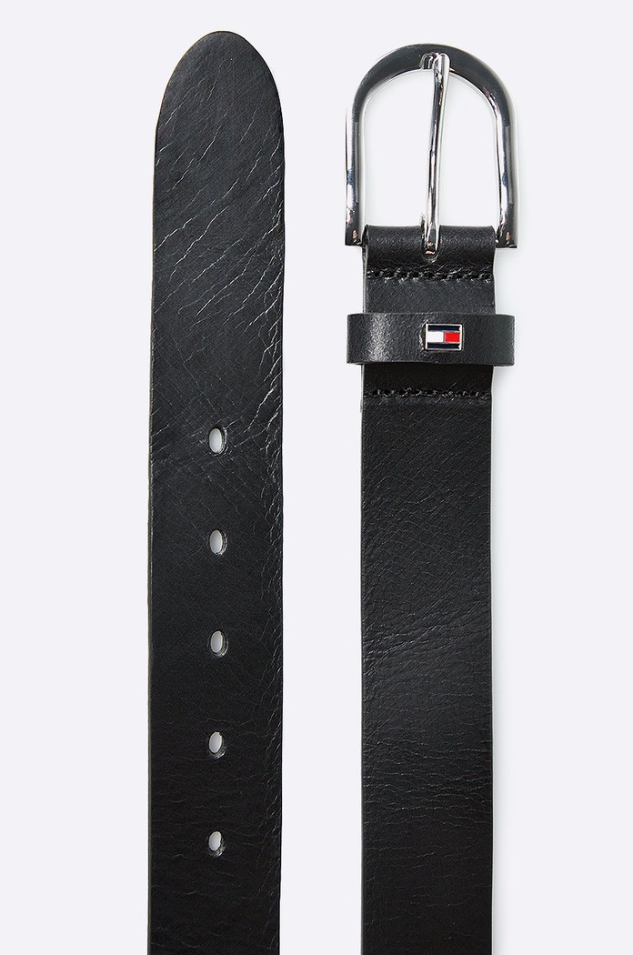 Tommy Hilfiger pásek dámský kožený WW0WW11590 černá AA00