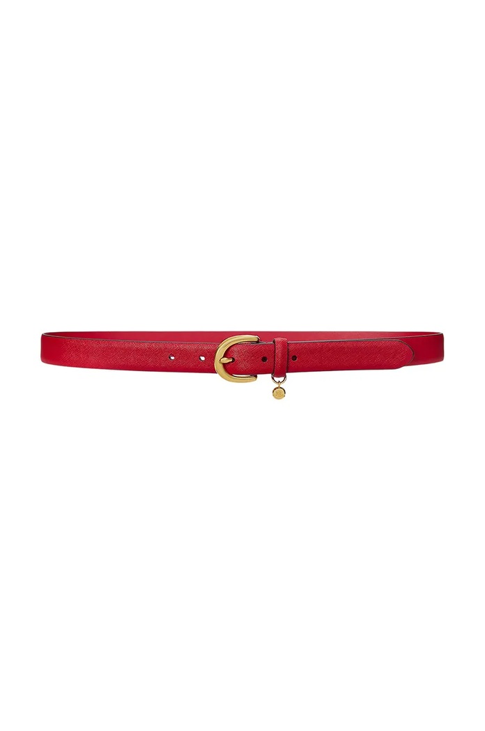 Lauren Ralph Lauren pásek dámský kožený červená 412802952