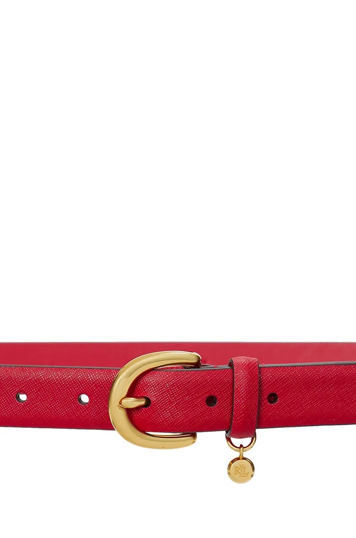 Lauren Ralph Lauren pásek dámský kožený 412802952 červená AA00