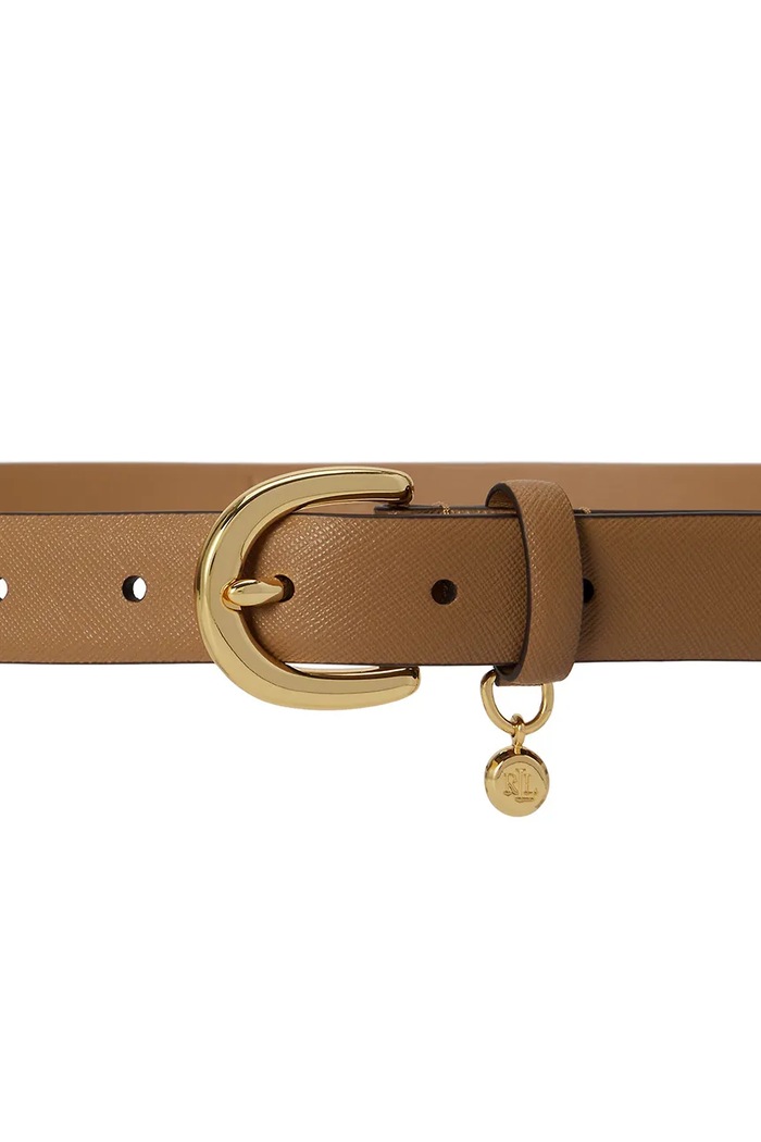 Lauren Ralph Lauren Pasek damski skórzany 412802952 brązowy AA00