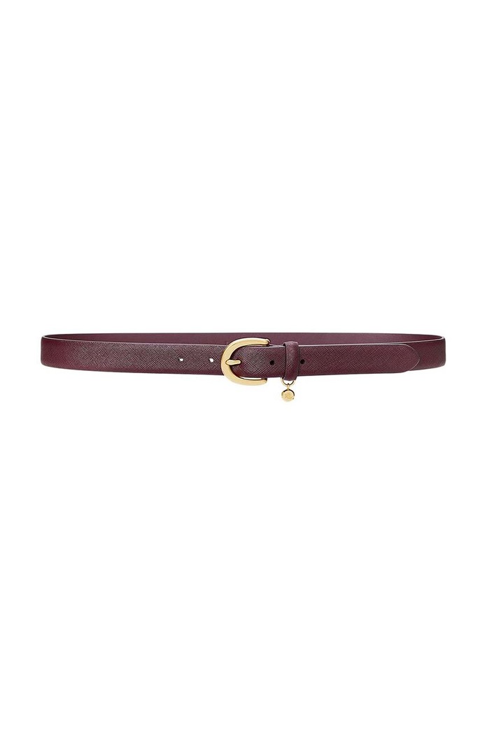 Lauren Ralph Lauren pásek dámský kožený burgundské 412802952
