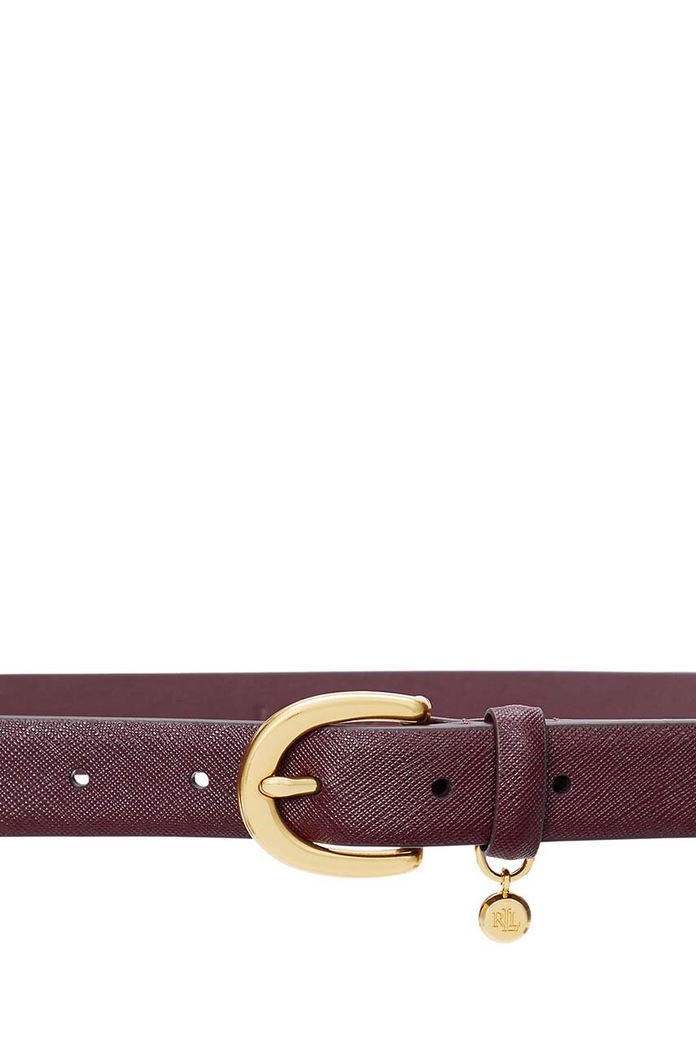 Lauren Ralph Lauren pásek dámský kožený 412802952 burgundské AA00
