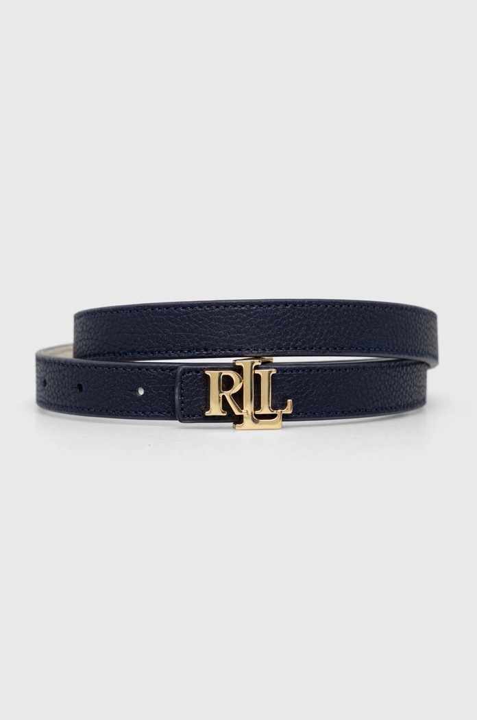 Lauren Ralph Lauren Pasek skórzany dwustronny granatowy 412754799