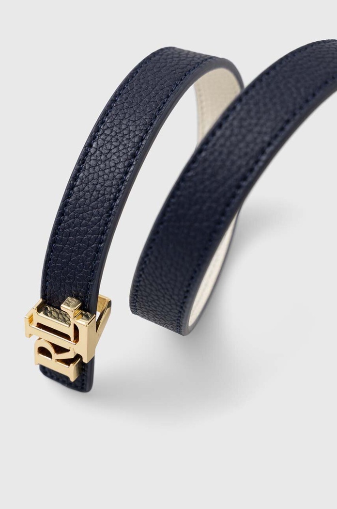 Lauren Ralph Lauren Pasek skórzany dwustronny 412754799 granatowy AA00