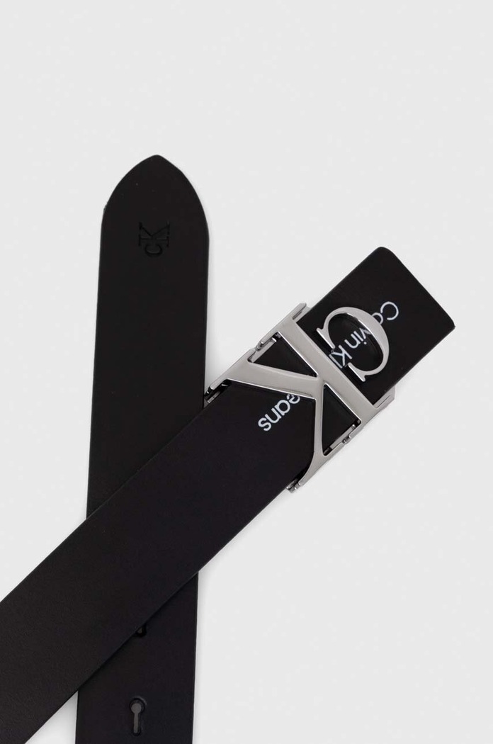 Calvin Klein pasek skórzany K60K610281 czarny AA00