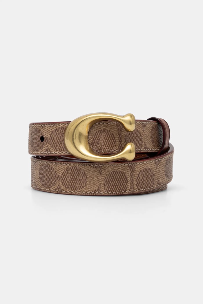 Coach reversible leather belt beige CF807