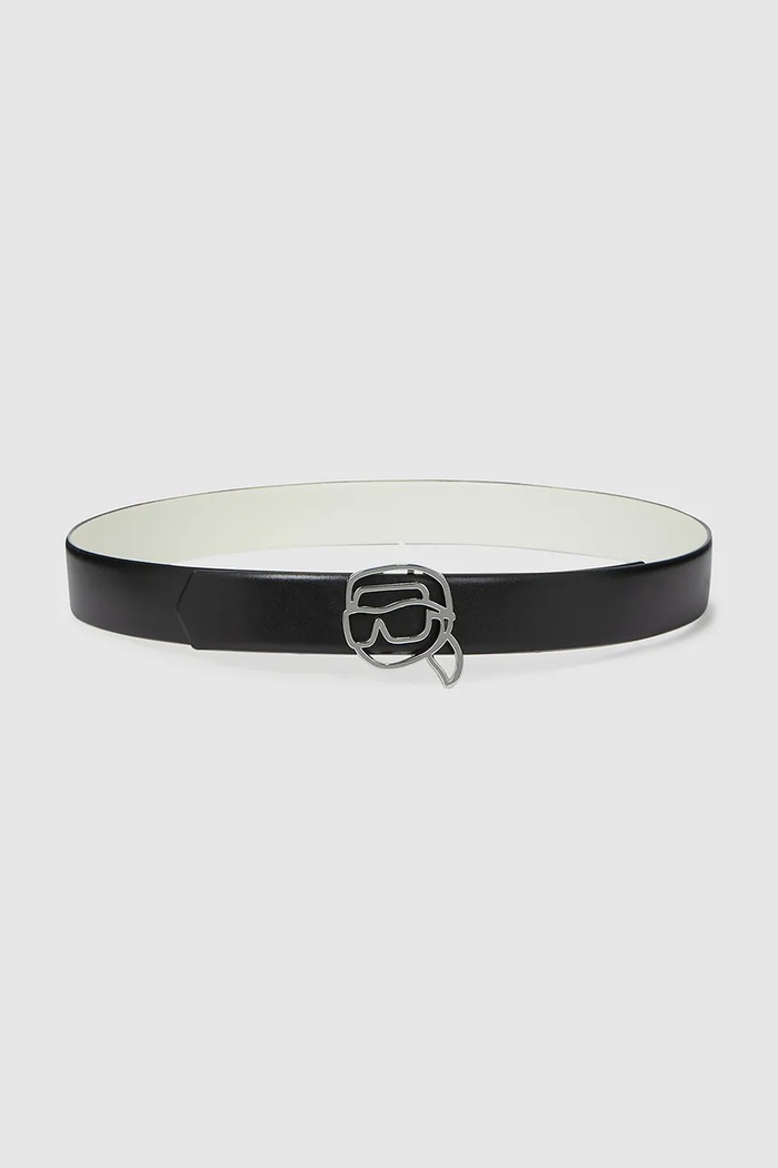 Accesorii Karl Lagerfeld curea de piele cu două fețe IKON A4W33048 bej