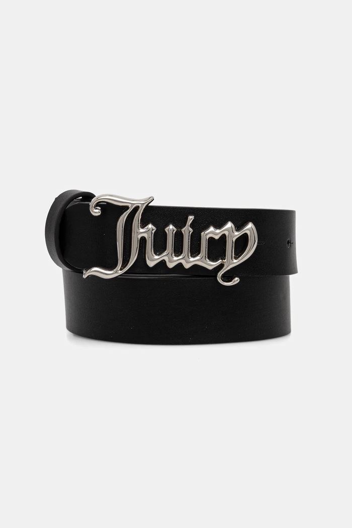 Kožený opasok Juicy Couture JC Darčekový box čierna WIJJ98539WL7