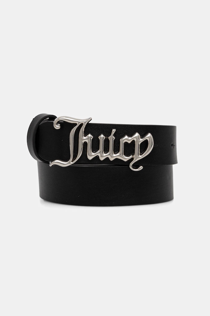 Kožený opasok Juicy Couture JC Darčekový box čierna WIJJ98539WL7