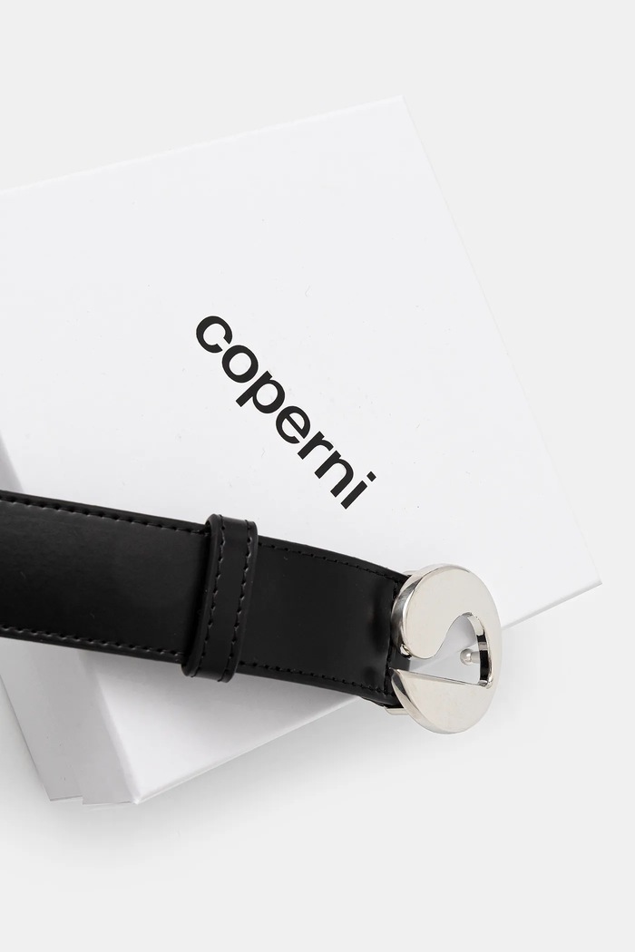 Αξεσουάρ Δερμάτινη ζώνη Coperni Logo COPBE12F6025 μαύρο