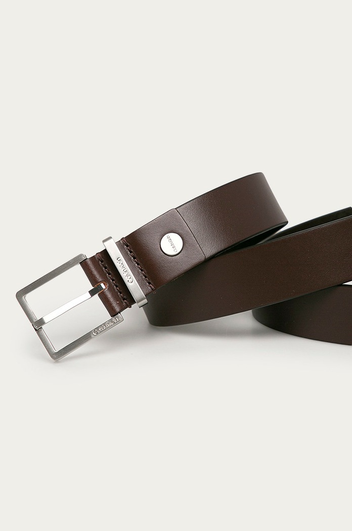 Calvin Klein - Pasek skórzany K50K504301 brązowy AA00