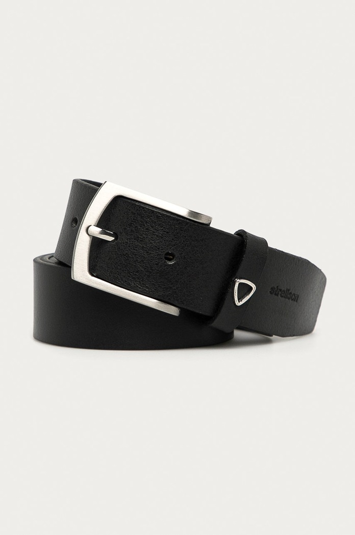 Strellson - Kožený opasok čierna 3088.B