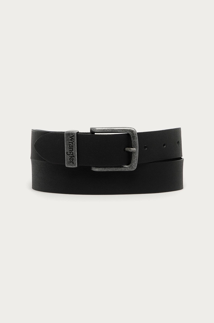 Wrangler - Kožený pásek černá W0080US01
