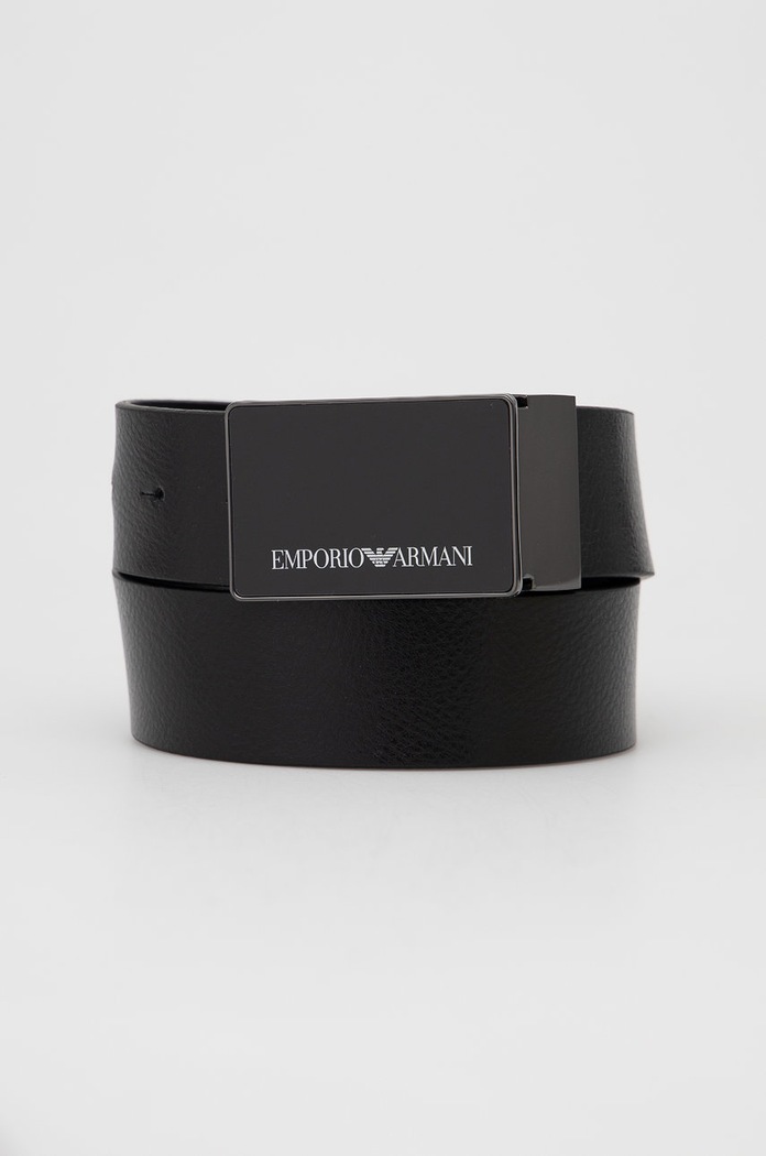 Kožený opasok Emporio Armani čierna Y4S427.YTU7J.NOS