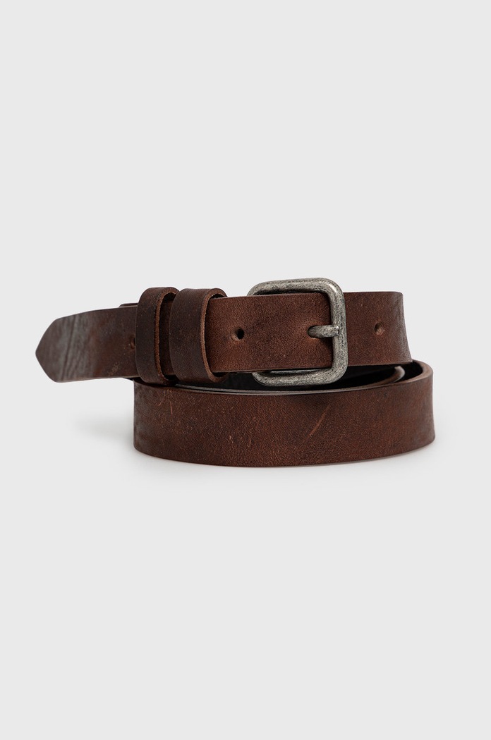 Kožený pásek Jack & Jones hnědá 12192622