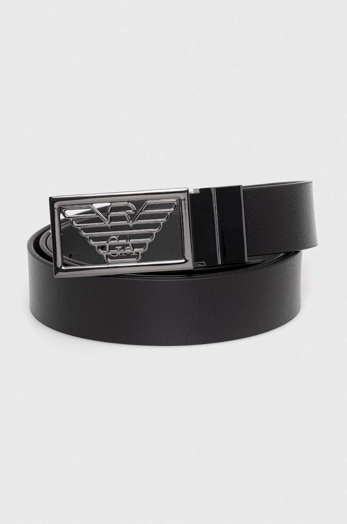 Emporio Armani obojstranný opasok pánsky kožený čierna Y4S507.Y134J.NOS