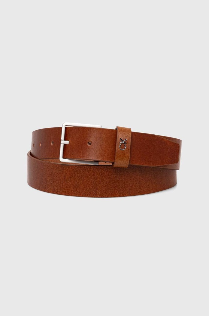 Calvin Klein pasek skórzany brązowy K50K510083