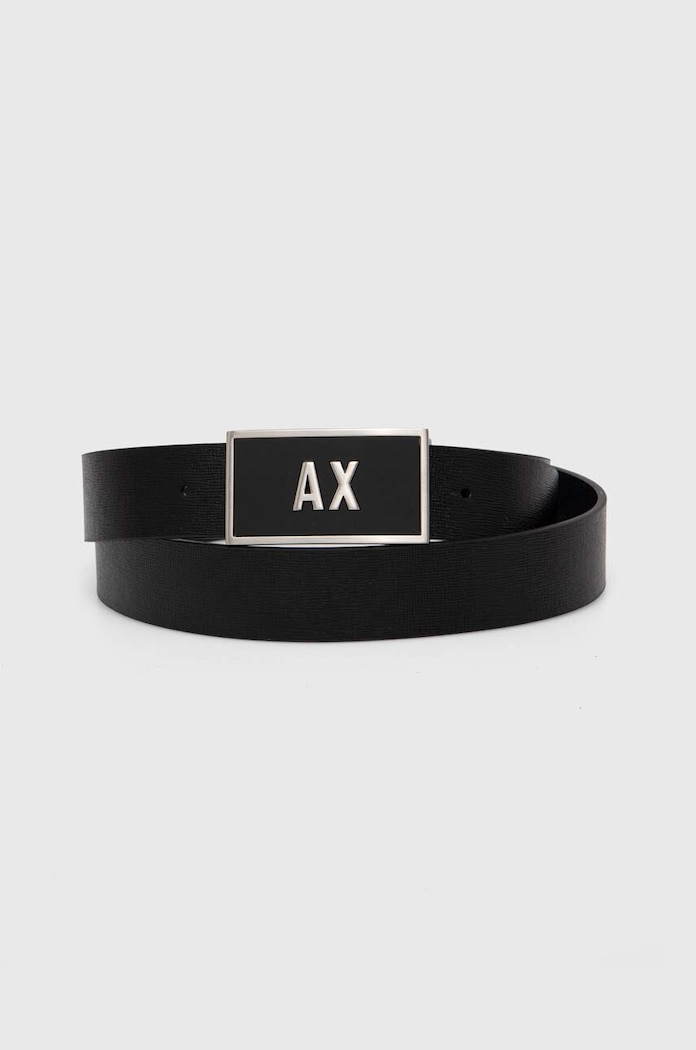 Obojstranný kožený opasok Armani Exchange XM000185.AF11958.NOS čierna AA00