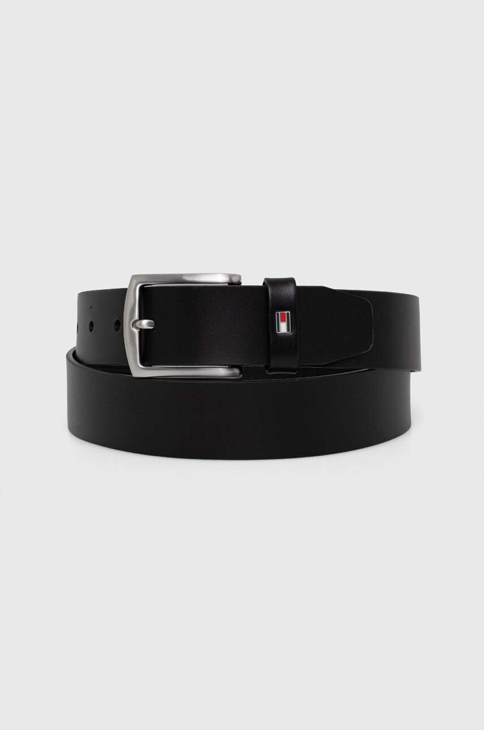 Kožený opasok Tommy Hilfiger čierna AM0AM08360