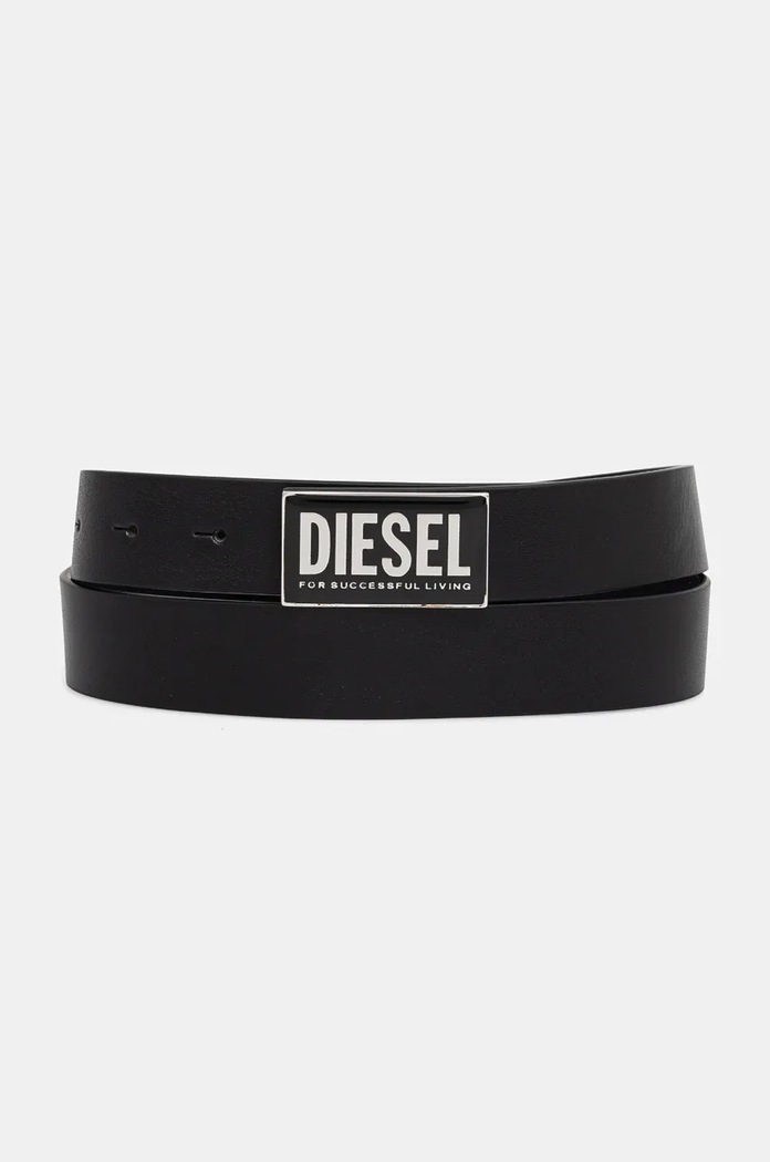 Кожен колан Diesel B-GLOSSY II черен X09945.PR227